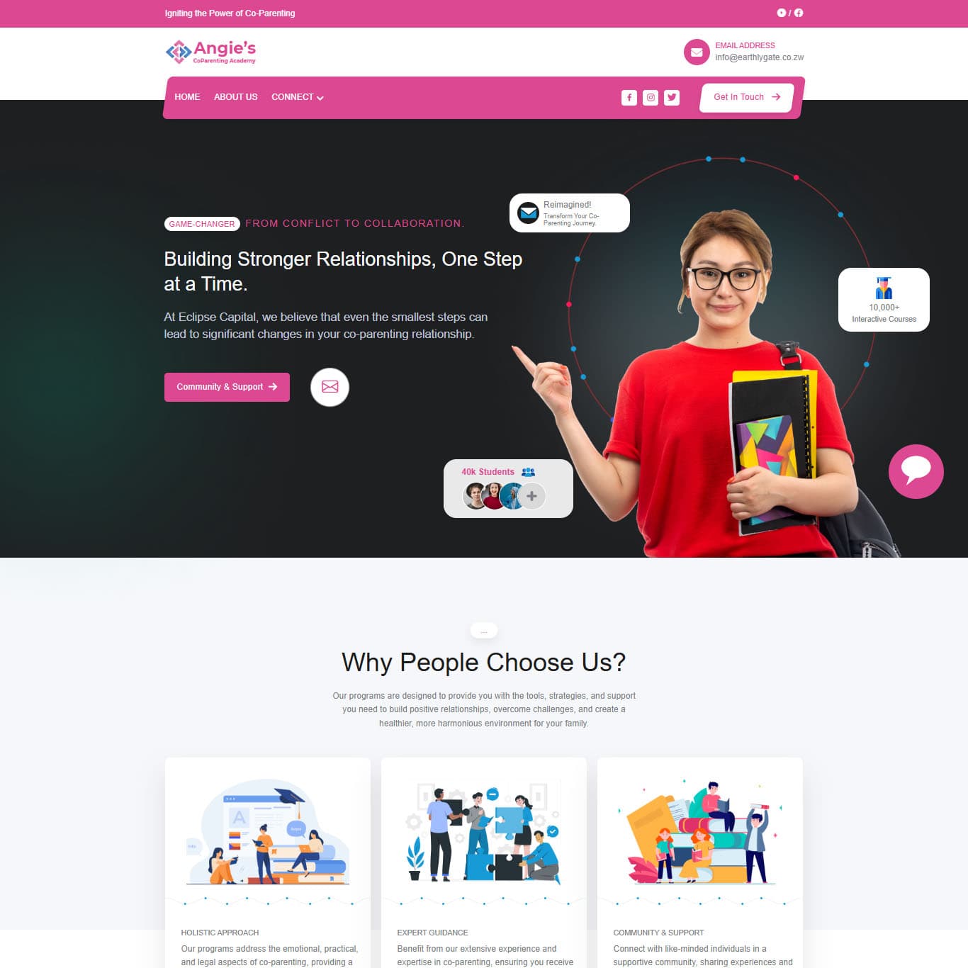 Makuruwan showcase Angie Coparenting website project